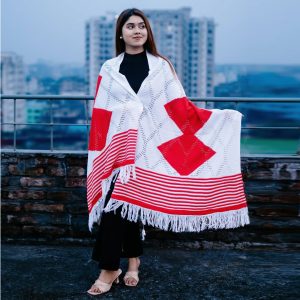 কুশিকাটা দুই কালর শাল-K002