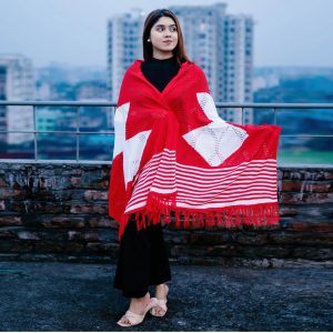 কুশিকাটা দুই কালর শাল-K004