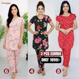 ৩ পিসের কম্বো টি-শার্ট -6,4,8