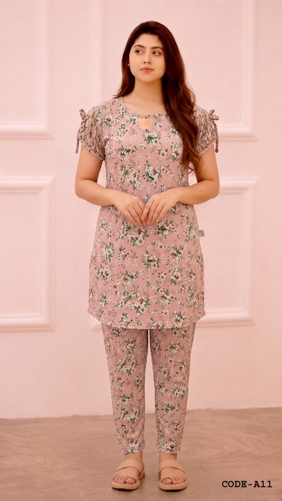 টি-শার্ট ও প্লাজু সেট =A11
