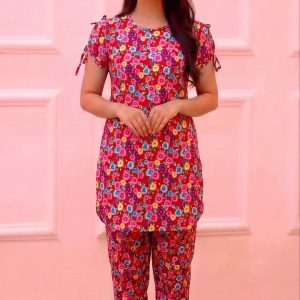 টি-শার্ট ও প্লাজু সেট =A12