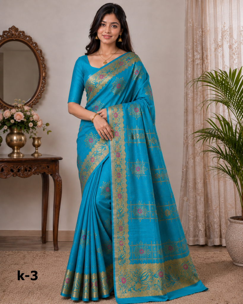 জরি কাতান শাড়ি K-03